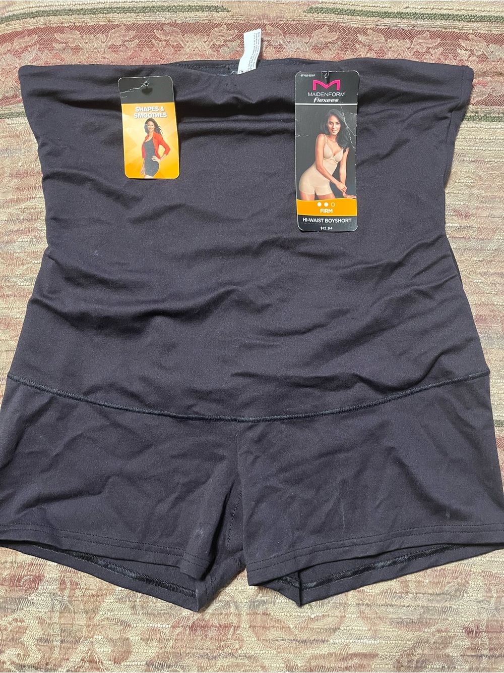 Maidenform Black High-Waist Shaping Boyshorts